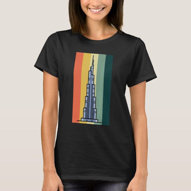 Burj Khalifa Skyscraper Dubai United Arab Emirates T-Shirt (Front)