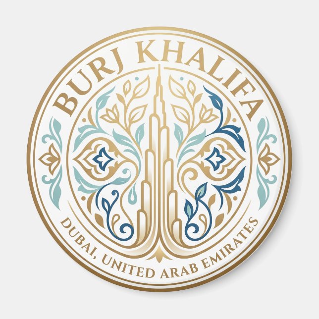 Burj Khalifa United Arab Emirates Magnet (Front)