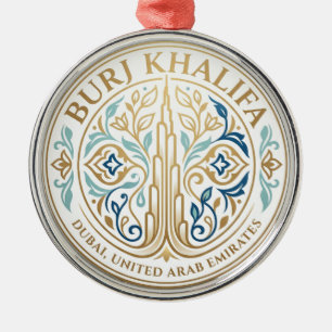 Burj Khalifa United Arab Emirates Metal Tree Decoration