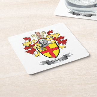 Burke Coat of Arms Square Paper Coaster