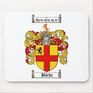 BURKE FAMILY CREST -  BURKE COAT OF ARMS MOUSE MAT
