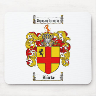 BURKE FAMILY CREST -  BURKE COAT OF ARMS MOUSE MAT