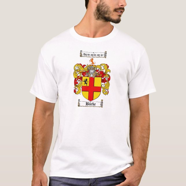 BURKE FAMILY CREST -  BURKE COAT OF ARMS T-Shirt (Front)