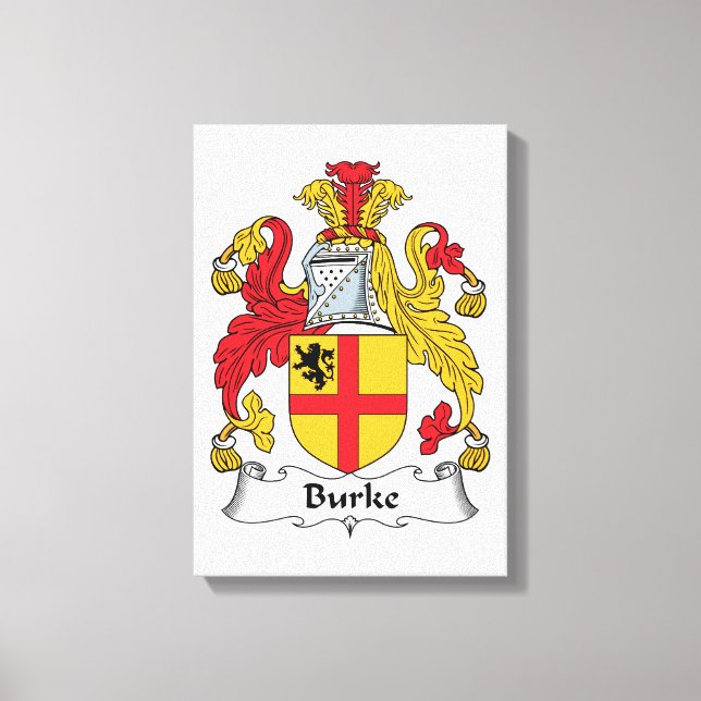 Burke Family Crest Canvas Print (Front)