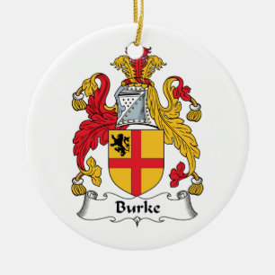 Burke Family Crest Ceramic Tree Decoration