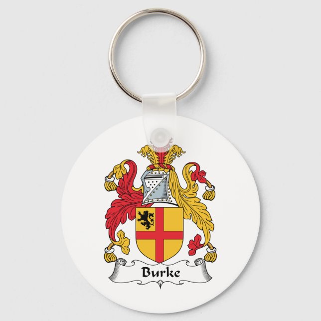 Burke Family Crest Key Ring (Front)
