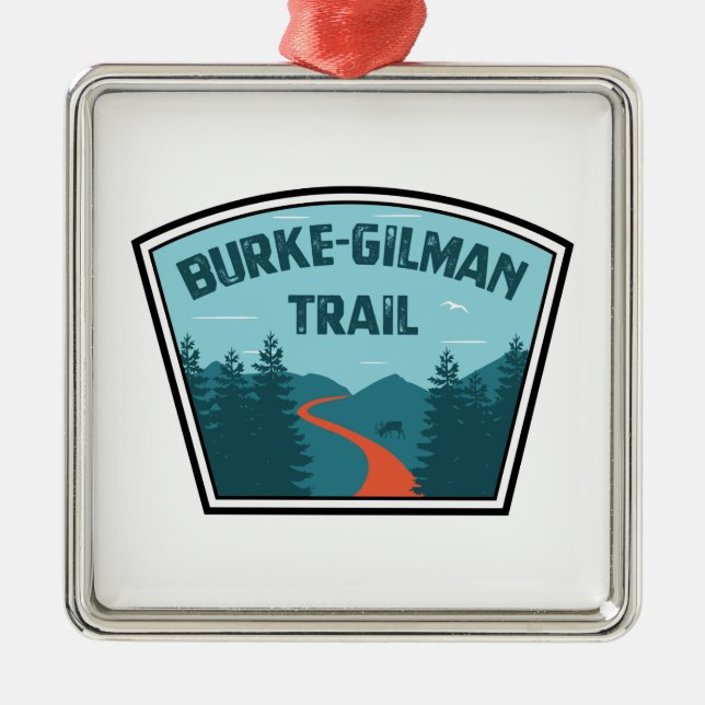 Burke-Gilman Trail Metal Tree Decoration (Front)