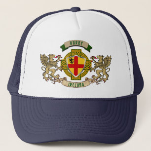 Burke Irish Shield & Griffins Personalised  Trucker Hat