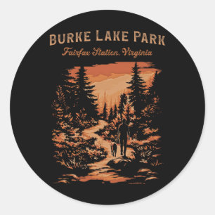 Burke Lake Park Fairfax Station Virginia Hiking Tr Classic Round Sticker