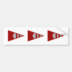 Burke Sailing Burgee Bumper Stickers (Version 2)