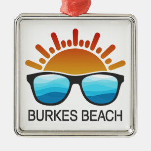 Burkes Beach South Carolina Sunglasses Metal Tree Decoration