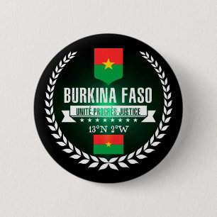 Burkina Faso 6 Cm Round Badge