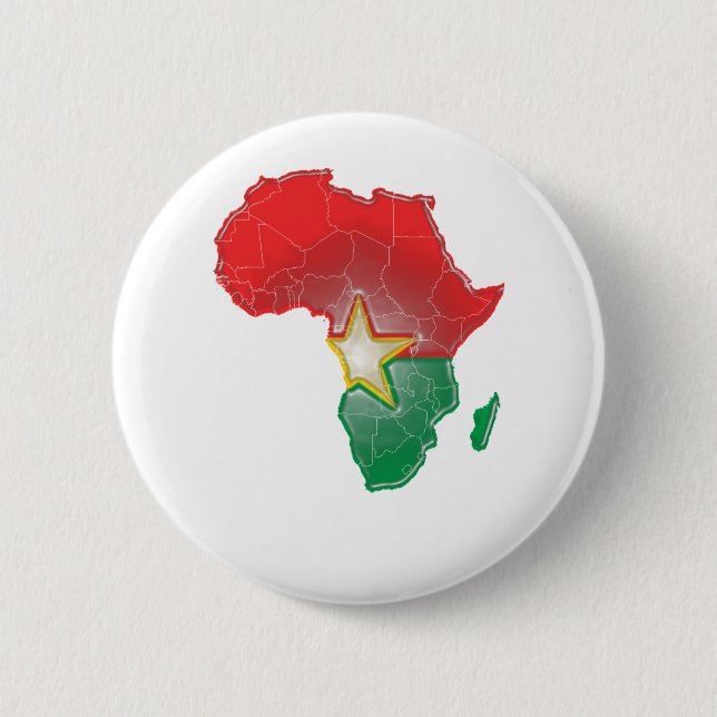 Burkina Faso 6 Cm Round Badge (Front)