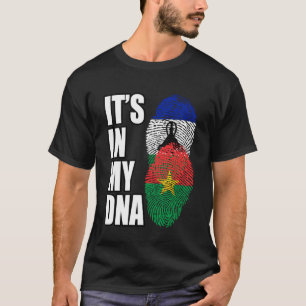 Burkina Faso And Basotho Mix DNA Heritage Flag T-Shirt