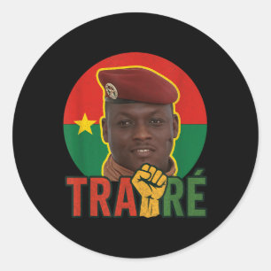 Burkina Faso - Bravo Captain Ibrahim Traoré _ Thom Classic Round Sticker