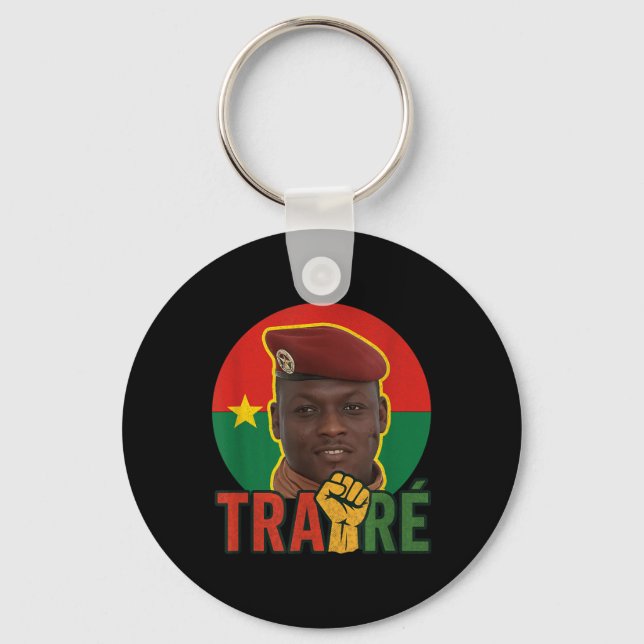 Burkina Faso - Bravo Captain Ibrahim Traoré _ Thom Key Ring (Front)