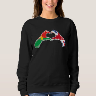 Burkina Faso British Flag Burkinabe British UK He Sweatshirt