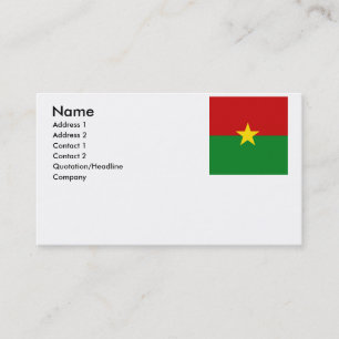 Burkina Faso Business Card