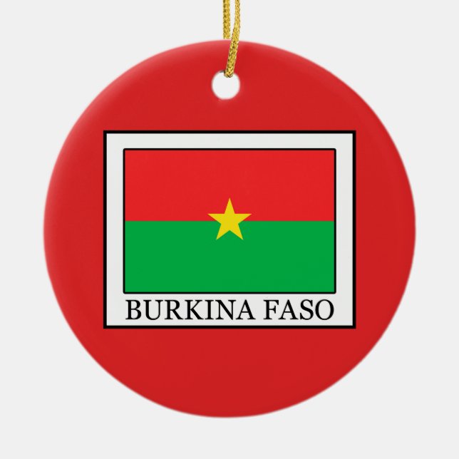 Burkina Faso Ceramic Tree Decoration (Front)