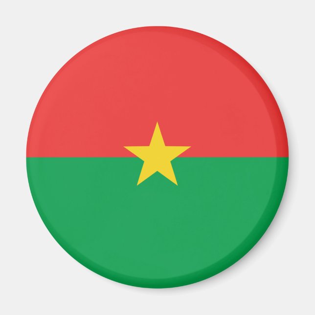 Burkina Faso Fisheye Flag Magnet (Front)