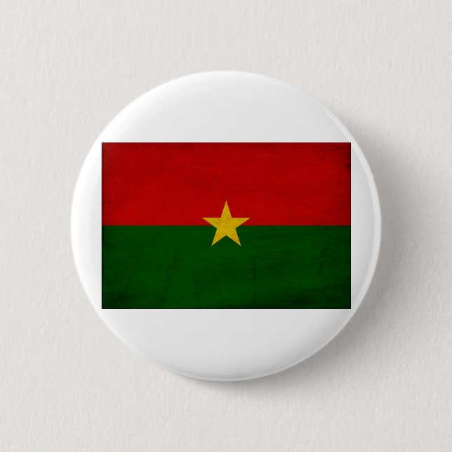 Burkina Faso Flag 6 Cm Round Badge (Front)