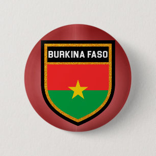 Burkina Faso Flag 6 Cm Round Badge