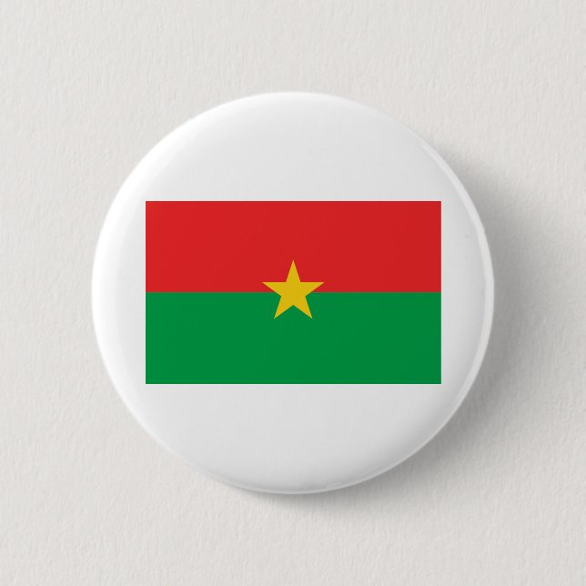 Burkina Faso Flag 6 Cm Round Badge (Front)
