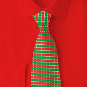 Burkina Faso Flag Brick Pattern Tie