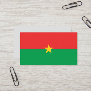 Burkina Faso flag Business Card