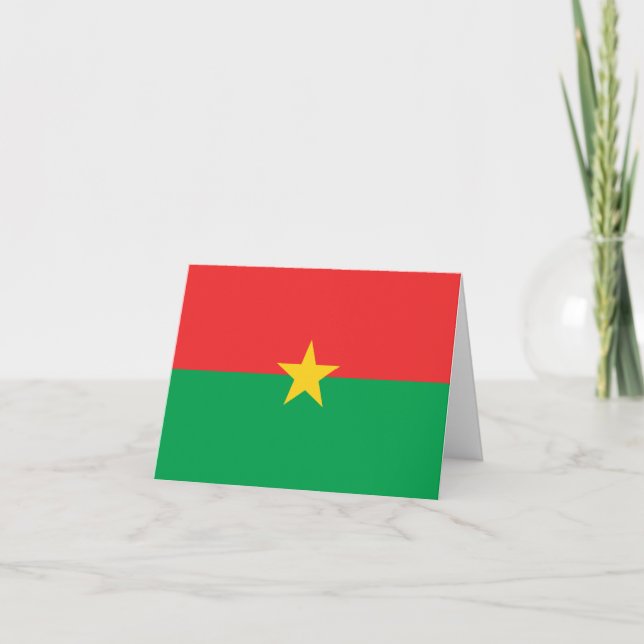 Burkina Faso Flag Card (Front)