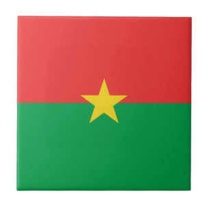 Burkina Faso Flag Ceramic Tile