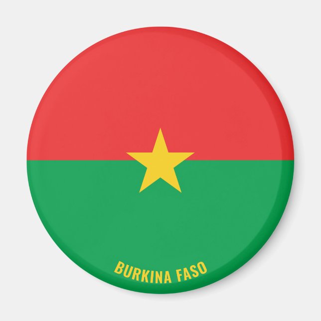 Burkina Faso Flag Charming Patriotic Magnet (Front)