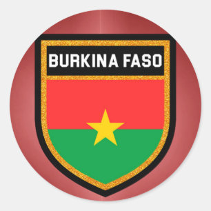 Burkina Faso Flag Classic Round Sticker