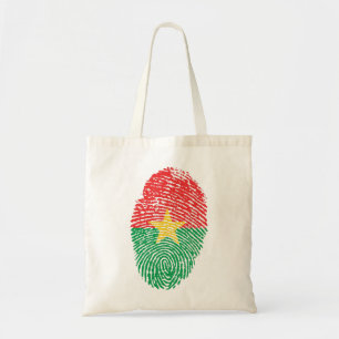 Burkina Faso Flag Fingerprint Country Pride Tote Bag