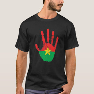 Burkina Faso Flag Hand Proudly Burkiner   T-Shirt