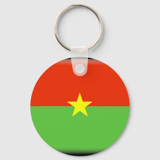 Burkina Faso Flag Key Ring (Front)