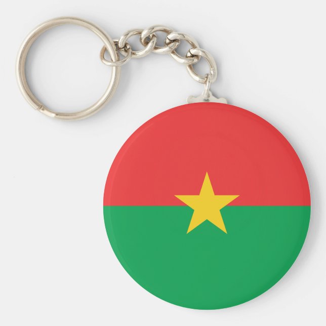 Burkina Faso Flag Key Ring (Front)