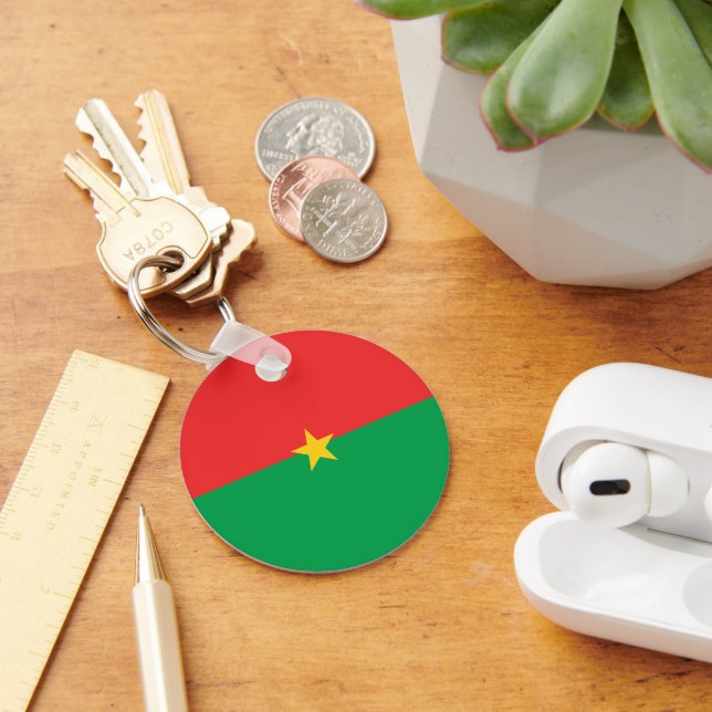 Burkina Faso flag Key Ring (Desk)