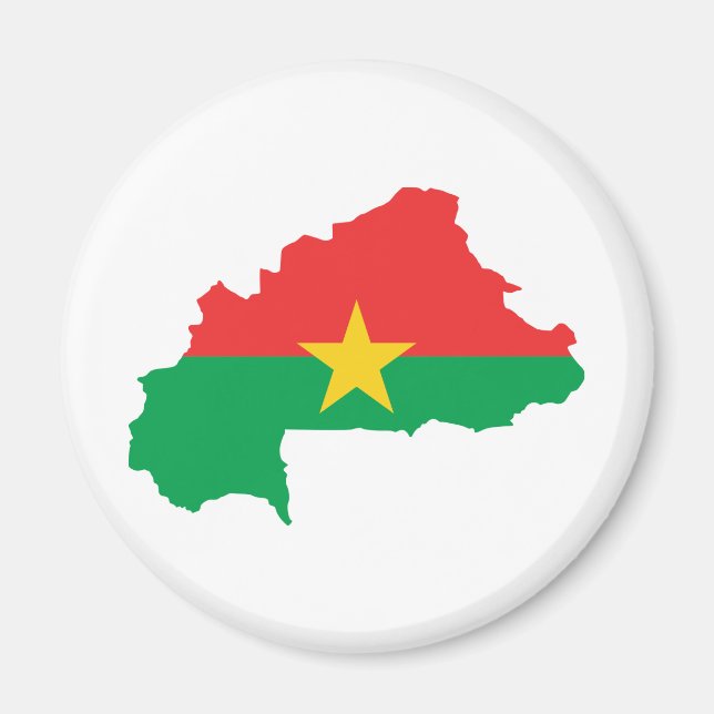 Burkina Faso Flag map BF Magnet (Front)