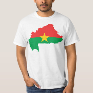 Burkina Faso Flag map BF T-Shirt