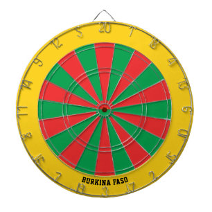 Burkina Faso Flag Patriot's Bullseye Dartboard