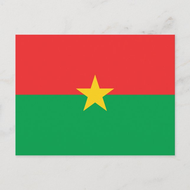 Burkina Faso Flag Postcard (Front)