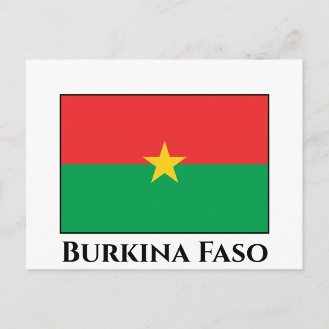 Burkina Faso Flag Postcard (Front)