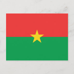 Burkina Faso Flag Postcard