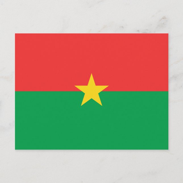 Burkina Faso Flag Postcard (Front)