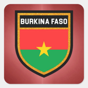 Burkina Faso Flag Square Sticker