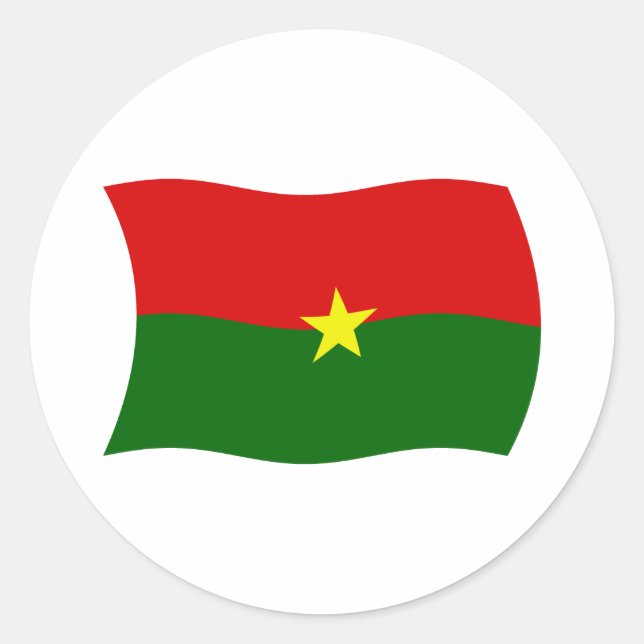 Burkina Faso Flag Sticker (Front)