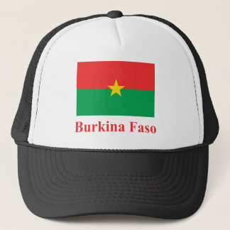 Burkina Faso Flag with Name Trucker Hat