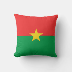 Burkina Faso Flag x Flag Pillow