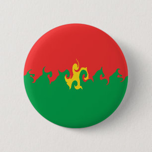 Burkina Faso Gnarly Flag 6 Cm Round Badge